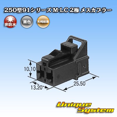 画像1: 矢崎総業 250型91シリーズ M-LCタイプ 非防水 2極 メスカプラー タイプ1