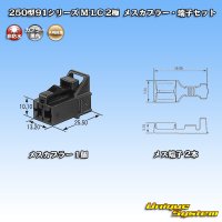 矢崎総業 250型91シリーズ M-LCタイプ 非防水 2極 メスカプラー・端子セット タイプ1