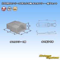 矢崎総業 250型91シリーズ M-LCタイプ 非防水 6極 オスカプラー・端子セット