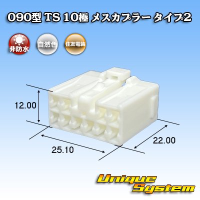 画像1: 住友電装 090型 TS 非防水 10極 メスカプラー タイプ2