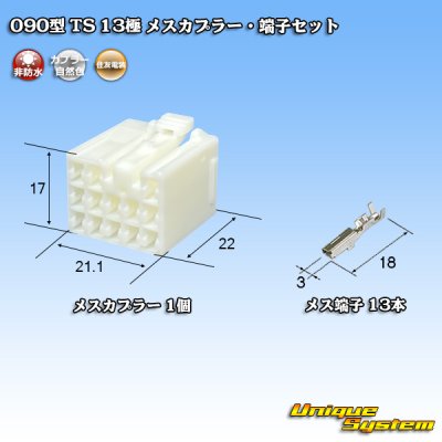 画像1: 住友電装 090型 TS 非防水 13極 メスカプラー・端子セット