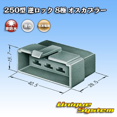 画像3: 住友電装 250型 逆ロック 非防水 8極 オスカプラー