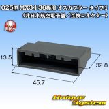 画像: 日本航空電子JAE 025型 MX34 非防水 36極用 オスカプラー タイプ1 灰色 (非日本航空電子製/互換コネクター)