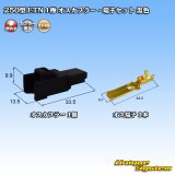 画像: 住友電装 250型 ETN 非防水 1極 オスカプラー・端子セット 黒色