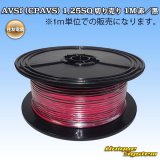 画像: 住友電装 AVSf (CPAVS) 1.25SQ 切り売り 1M 赤/黒 ストライプ