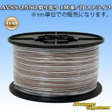 画像: 住友電装 AVSS 0.5SQ 切り売り 1M 茶/白 ストライプ