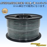 画像: 住友電装 AVSS 0.5SQ 切り売り 1M 黒/緑 ストライプ