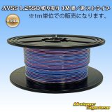 画像: 住友電装 AVSS 1.25SQ 切り売り 1M 青/赤 ストライプ