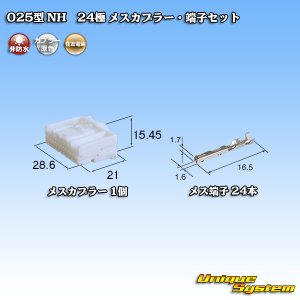 画像: 住友電装 025型 NH 非防水 24極 メスカプラー・端子セット