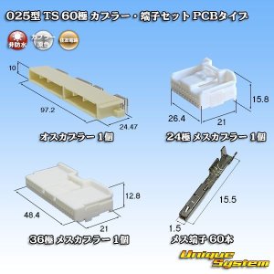 画像: 住友電装 025型 TS 非防水 60極 カプラー・端子セット PCBタイプ