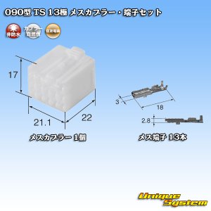 画像: 住友電装 090型 TS 非防水 13極 メスカプラー・端子セット