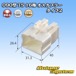 画像: 住友電装 090型 TS 非防水 16極 オスカプラー タイプ2