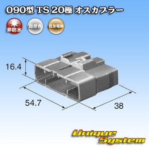 画像: 住友電装 090型 TS 非防水 20極 オスカプラー