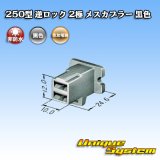 画像: 住友電装 250型 逆ロック 非防水 2極 メスカプラー 黒色