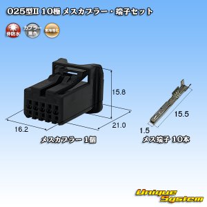 画像: 東海理化 025型II 非防水 10極 メスカプラー・端子セット