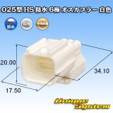 画像: 矢崎総業 025型 HS 防水 6極 オスカプラー タイプ1 白色