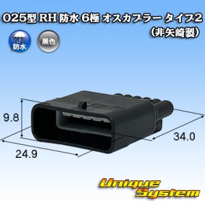 画像: 025型 RH 防水 6極 オスカプラー タイプ2 (非矢崎総業製)