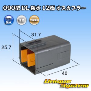 画像: 住友電装 090型 DL 防水 12極 オスカプラー