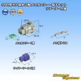 画像: 住友電装 090型 RS 防水 2極 メスカプラー・端子セット 灰色 リテーナー付属