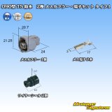 画像: 住友電装 090型 TS 防水 2極 メスカプラー・端子セット タイプ1 灰色