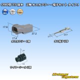 画像: 住友電装 090型 TS 防水 2極 オスカプラー・端子セット タイプ1 灰色