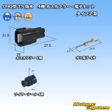 画像: 住友電装 090型 TS 防水 4極 オスカプラー・端子セット タイプ2 黒