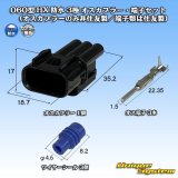 画像: 060型 HX 防水 3極 オスカプラー・端子セット (オスカプラーのみ非住友製/端子類は住友製)