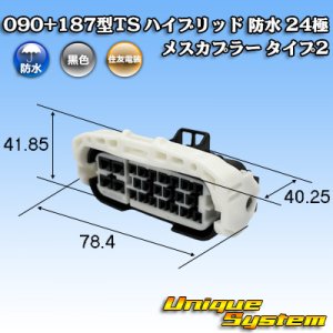 画像: 住友電装 090+187型TS ハイブリッド 防水 24極 メスカプラー タイプ2