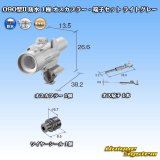 画像: 東海理化 090型II 防水 1極 オスカプラー・端子セット ライトグレー