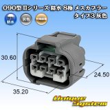 画像: 矢崎総業 090型II 防水 8極 メスカプラー タイプ3 灰色