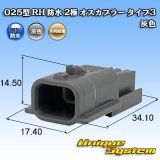 画像: 矢崎総業 025型 RH 防水 2極 オスカプラー タイプ3 灰色