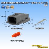 画像: 矢崎総業 025型 RH 防水 2極 オスカプラー・端子セット タイプ3 灰色