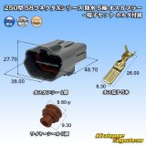 画像: 矢崎総業 250型 58コネクタ Xタイプ 防水 5極 オスカプラー・端子セット ホルダ付属