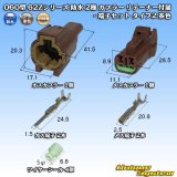 画像: 矢崎総業 060型 62コネクタ Zタイプ 防水 2極 カプラー リテーナー付属・端子セット タイプ2 茶色