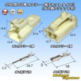 画像: 矢崎総業 090型II 非防水 2極 カプラー・端子セット タイプ3 (オス側ブラケット有)