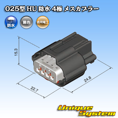 画像1: 旧三菱電線工業(現古河電工) 025型 HU 防水 4極 メスカプラー (1)